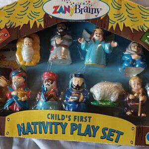 NIB Vtg Zany Brainy Childs First Nativity Play Set